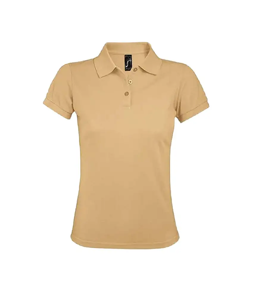 Womens/ladies Prime Polo Shirt Sand SOLS