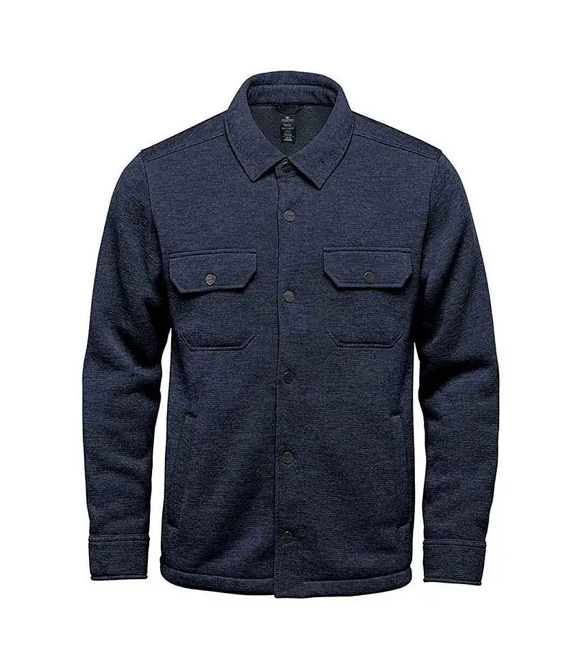 Mens Avalante Heather Knitted Shirt Jacket Navy Stormtech