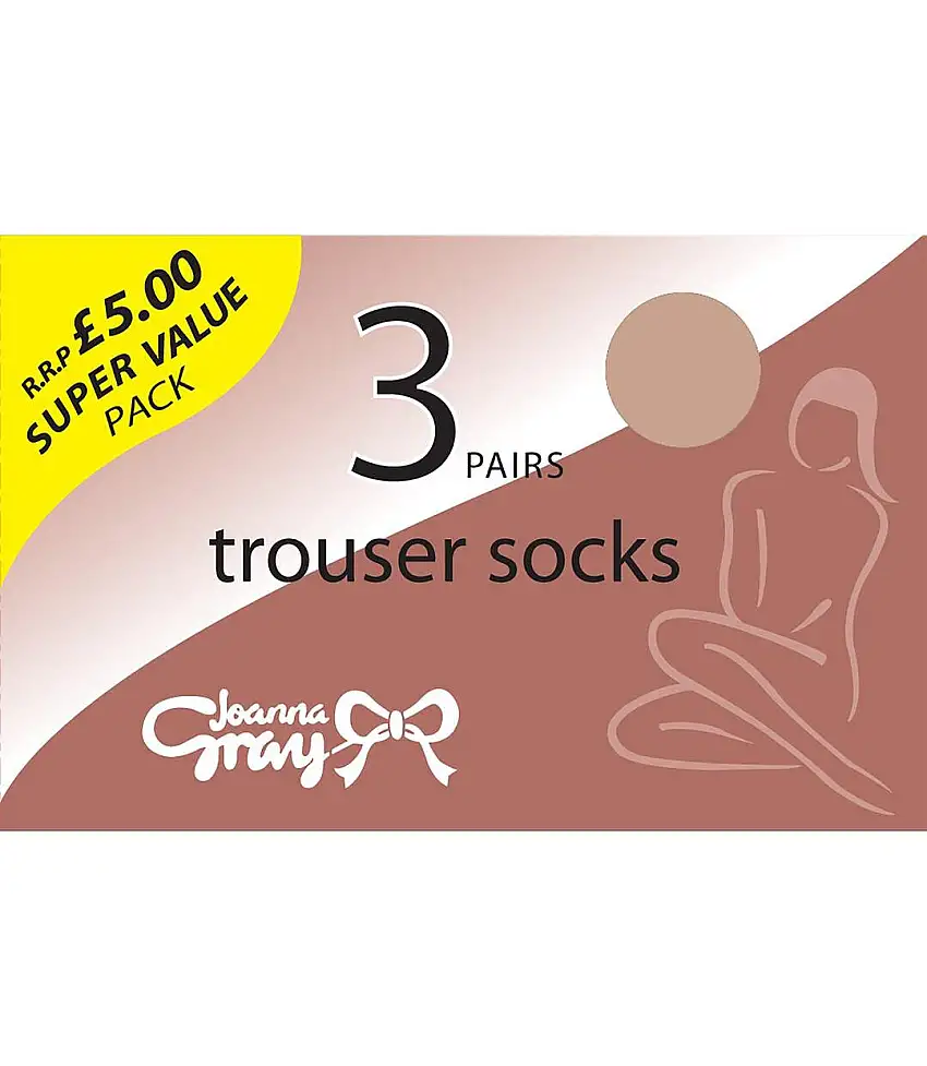 Joanna Gray Womens/Ladies 70 Denier Trouser Sock (3 Pairs) (Natural) - UTLW121