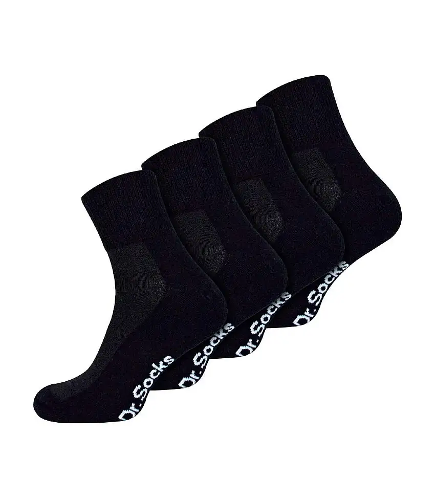 4 Pack Extra Wide Bamboo Diabetic Ankle Socks
