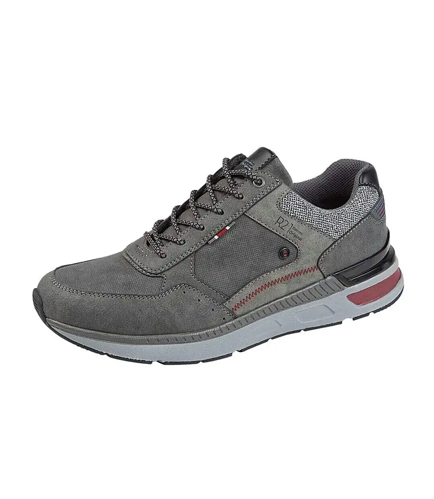 Mens Leisure Pu Shoes Grey Route 21
