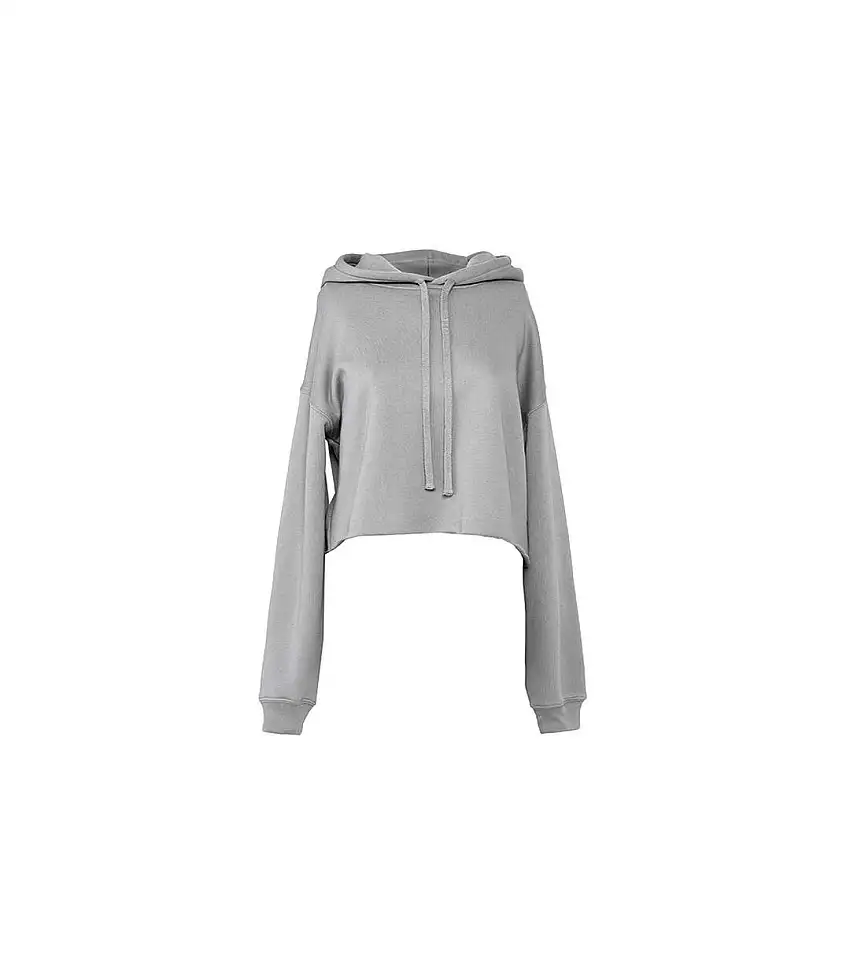 Ladies Cropped Hoodie Storm Bella + Canvas