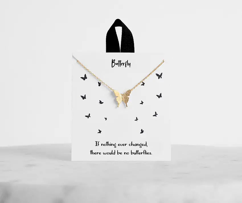 18K Gold Dipped Butterfly Necklace