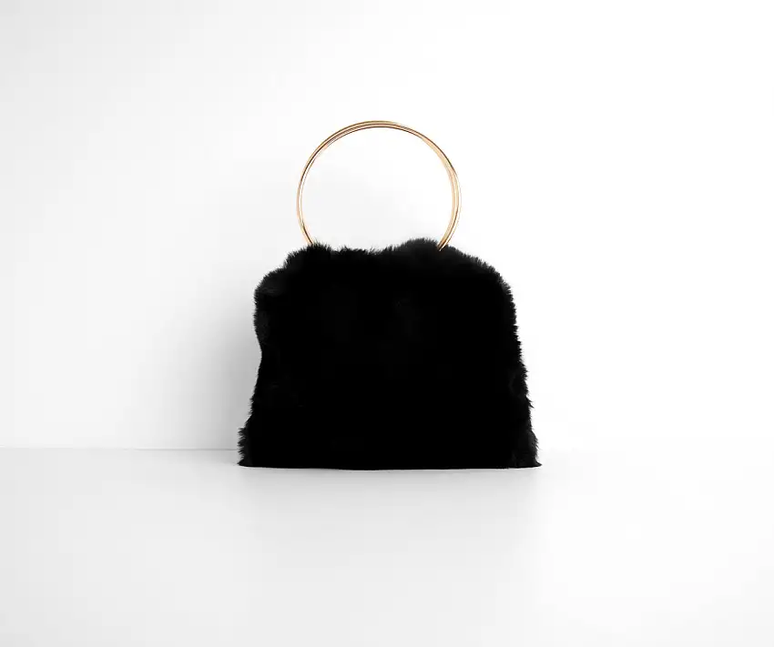 A Time And A Place Fur Mini Tote