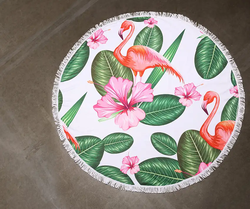Flamingo Paradise Beach Towel