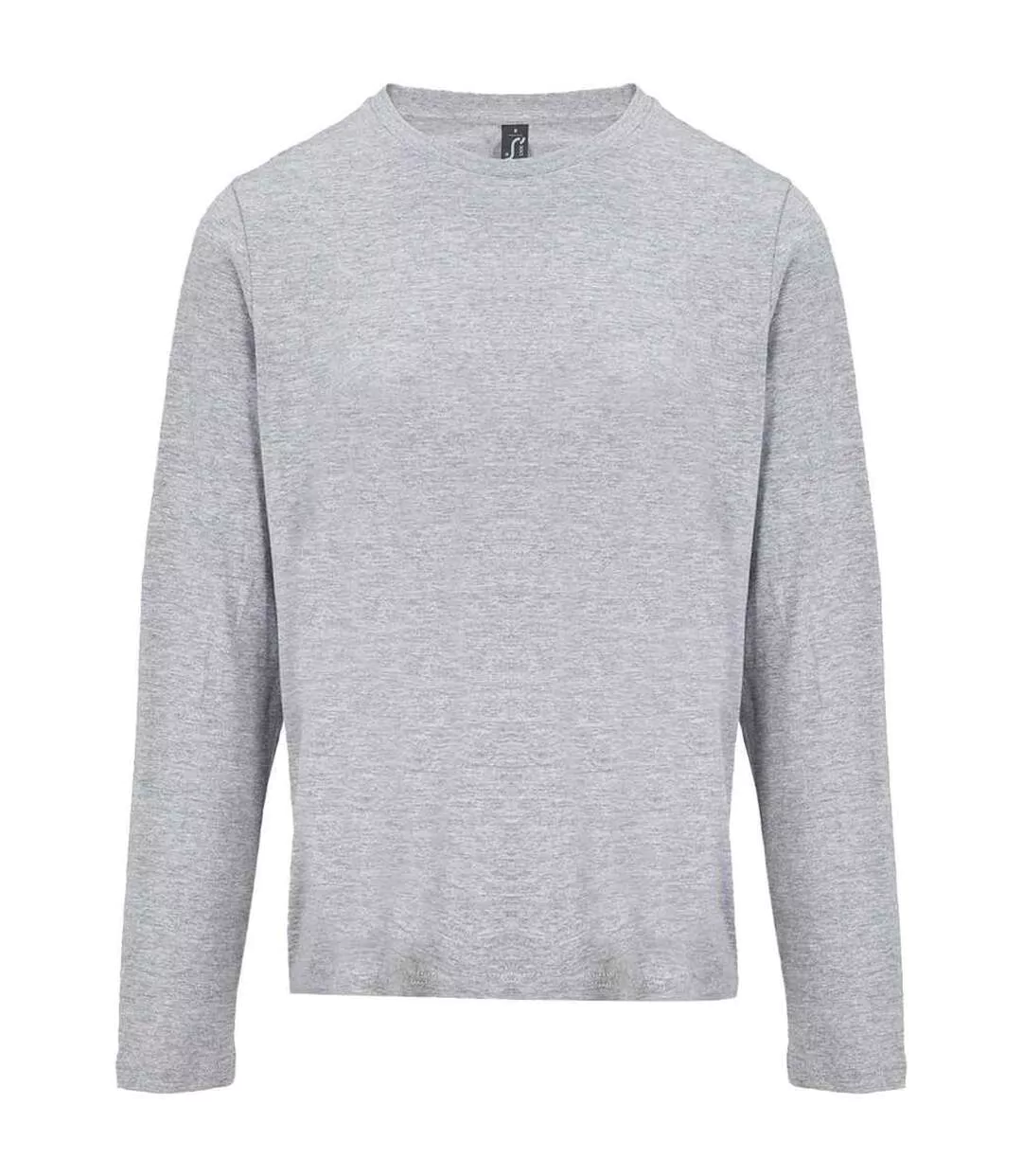 Womens/ladies Monarch Long-sleeved T-shirt Grey Marl SOLS