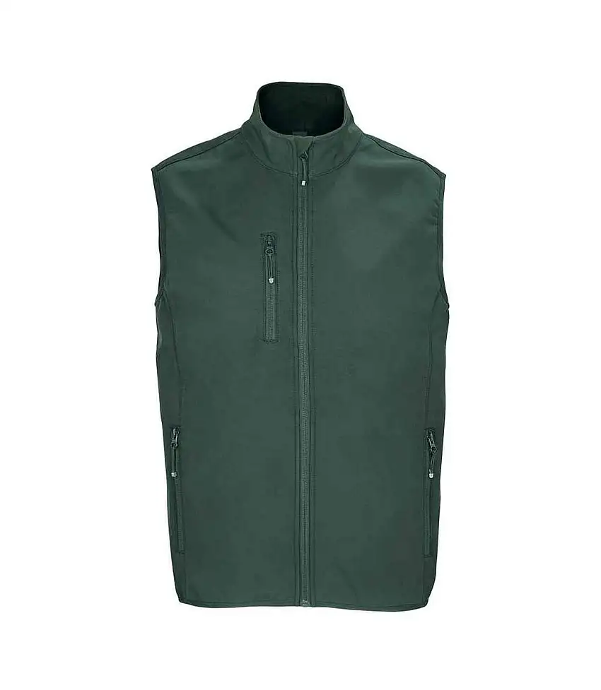 Mens Falcon Softshell Recycled Body Warmer Forest Green SOLS