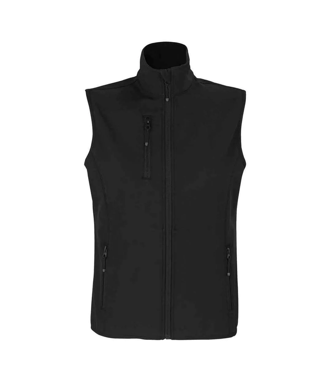 Womens/ladies Falcon Softshell Recycled Body Warmer Black SOLS