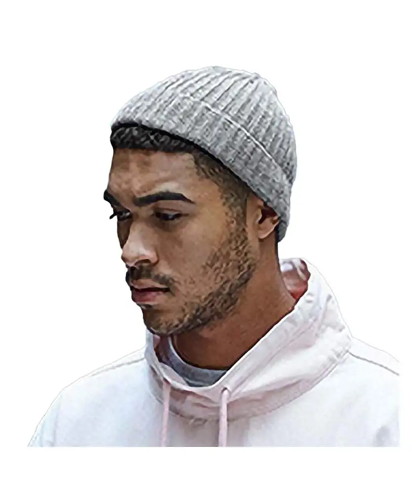 Beechfield Unisex Retro Trawler Winter Beanie Hat (Heather Grey) - UTRW246