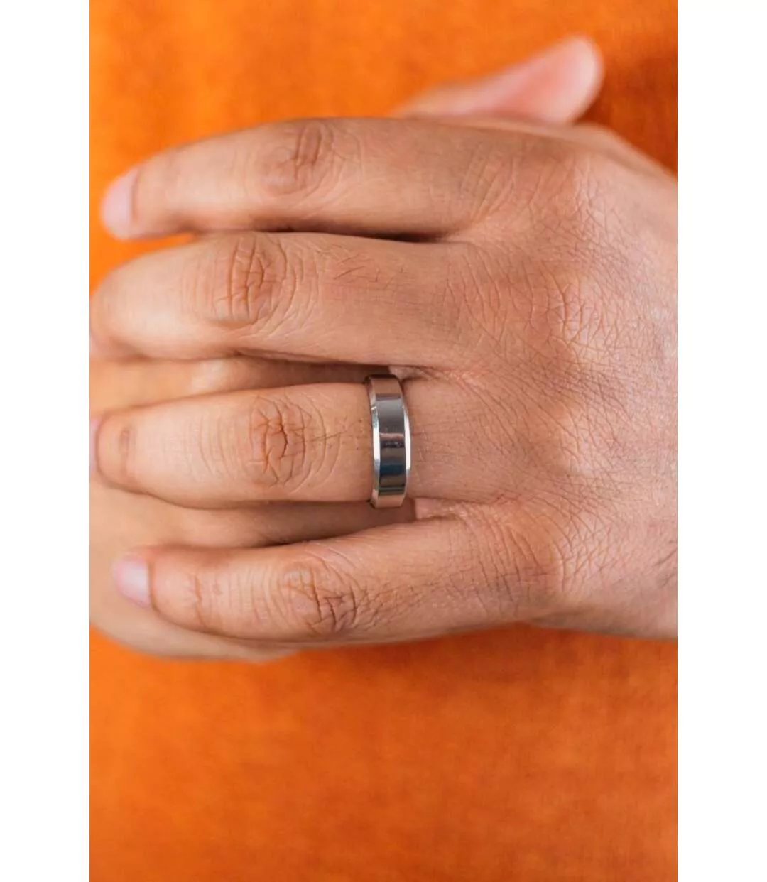 6mm Mens Silver Tungsten Engagement Wedding Band Ring