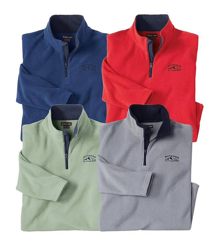 Pack of 4 Men's Microfleece Jumpers