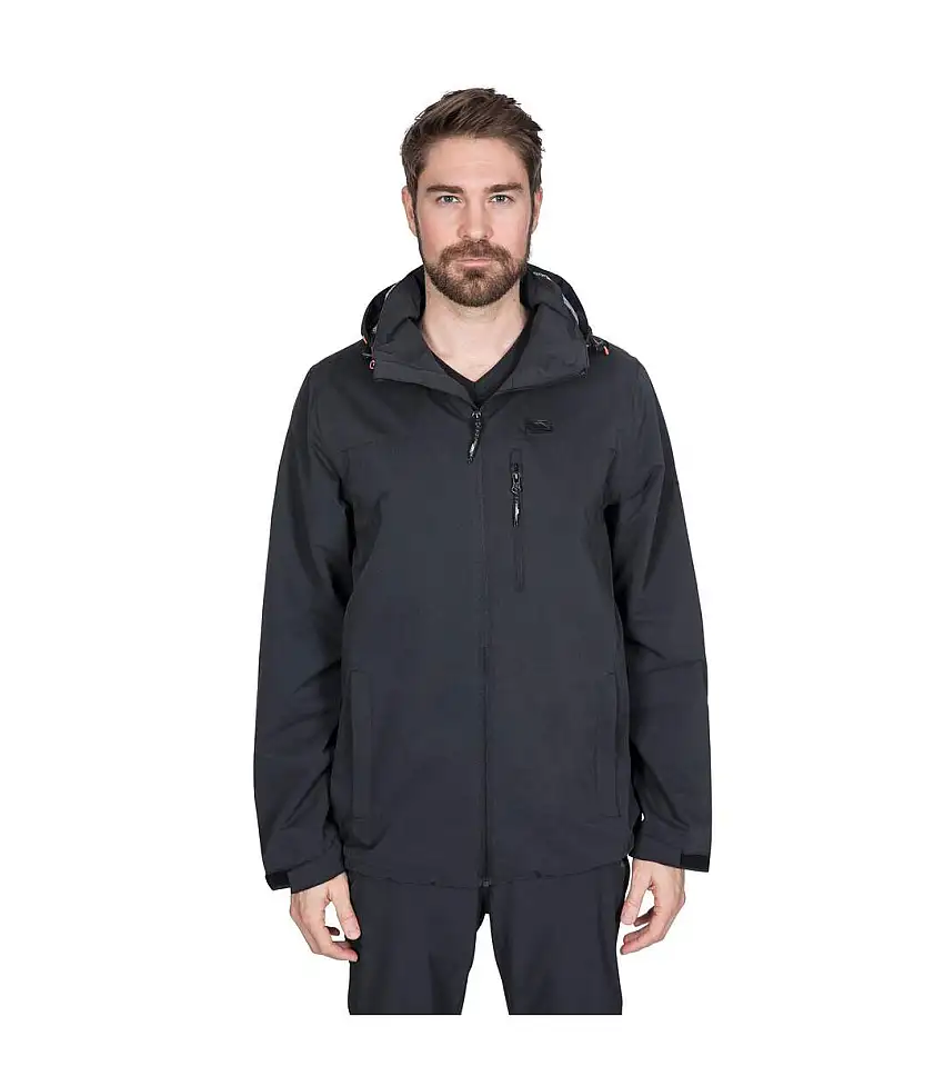 Trespass Mens Weir Waterproof Jacket (Black) - UTTP4592