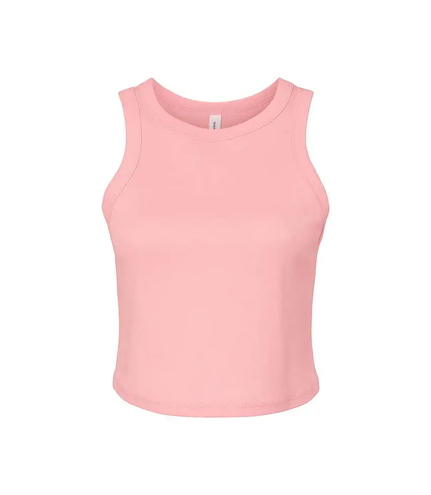 Womens/ladies Tank Top Solid Pink Bella + Canvas