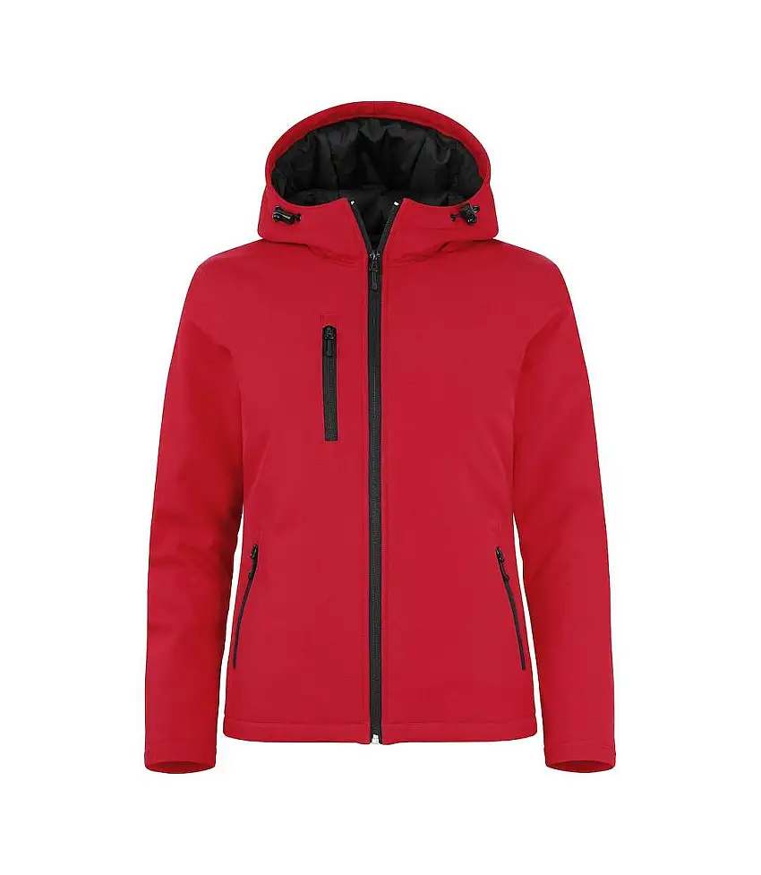 Womens/ladies Padded Soft Shell Jacket Red Clique