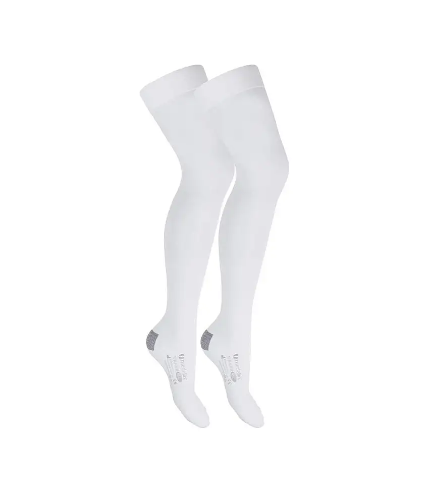 2 Pairs Anti-Embolism Thigh High Compression Medical Grade Stockings