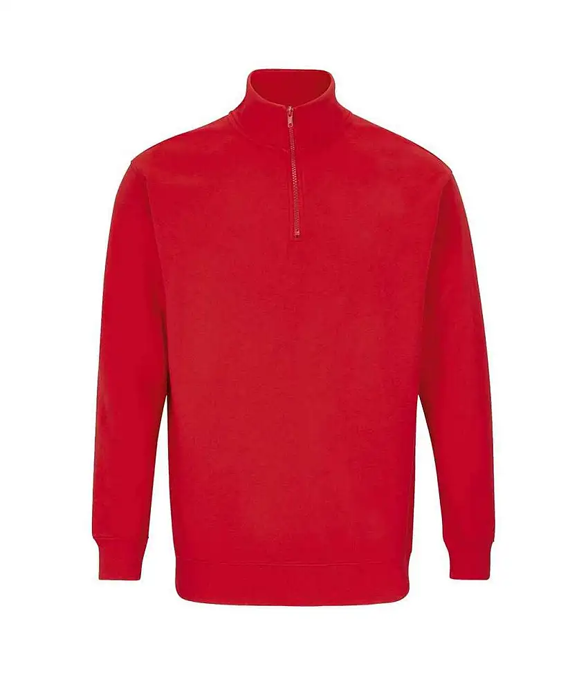 Unisex Adult Conrad Quarter Zip Sweatshirt Bright Red SOLS