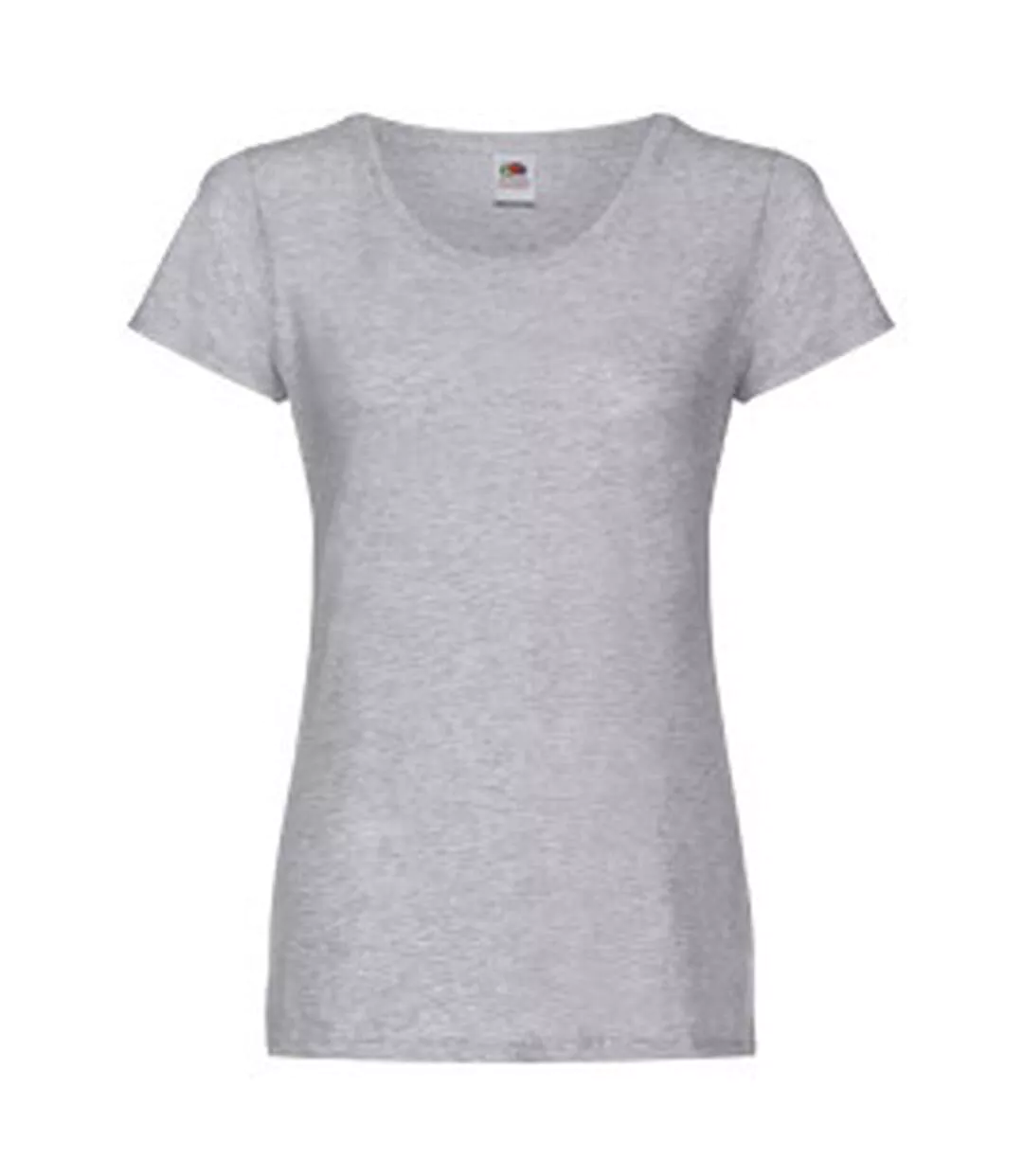 Womens/ladies T-shirt Heather Grey Fruit Of The Loom