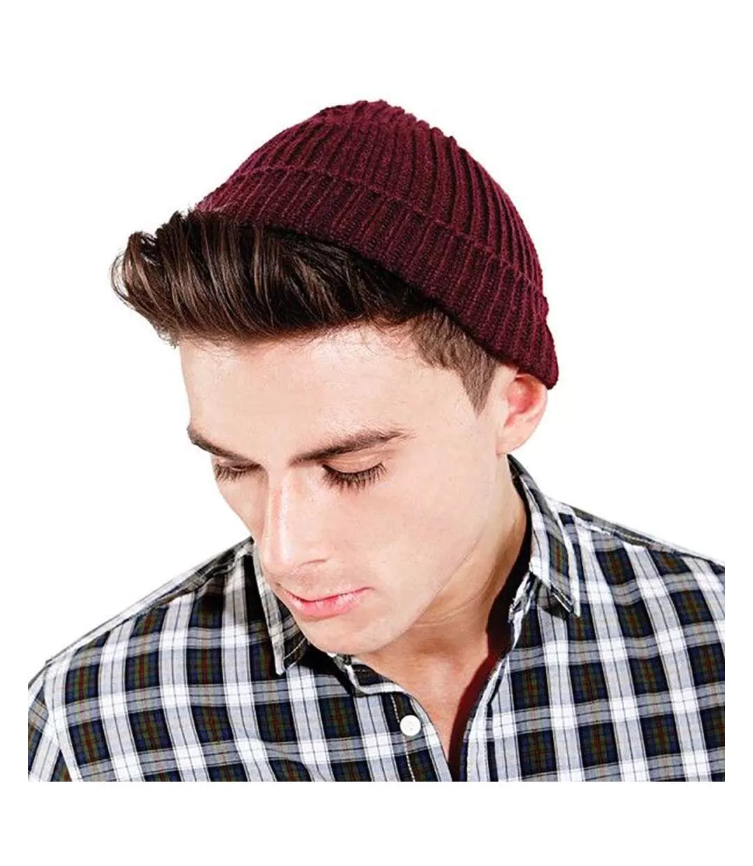 Beechfield Unisex Retro Trawler Winter Beanie Hat (Burgundy) - UTRW246
