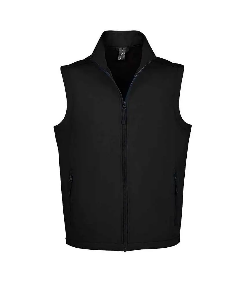 Mens Race Softshell Body Warmer Black SOLS