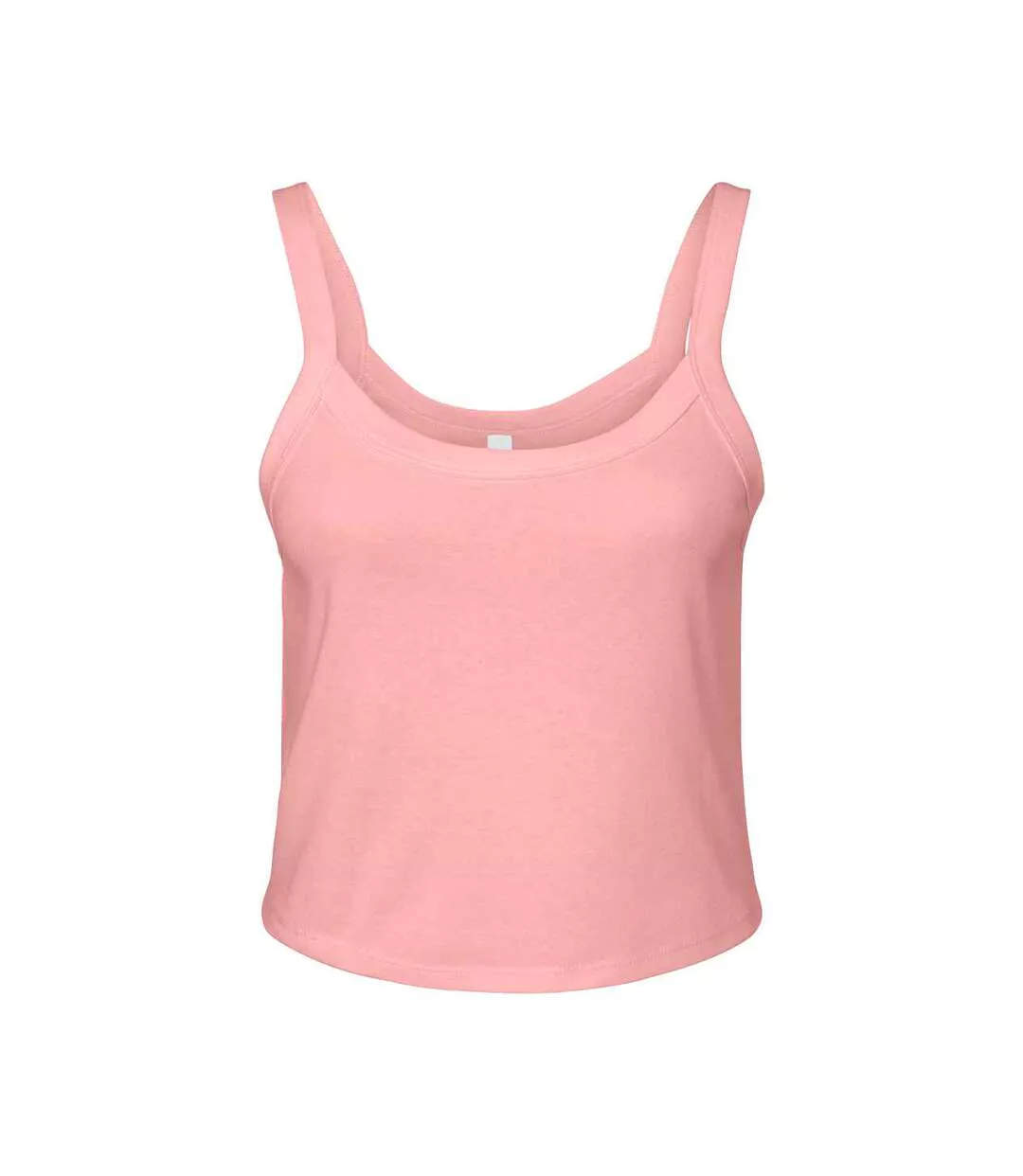 Womens/ladies Spaghetti Strap Tank Top Solid Pink Bella + Canvas