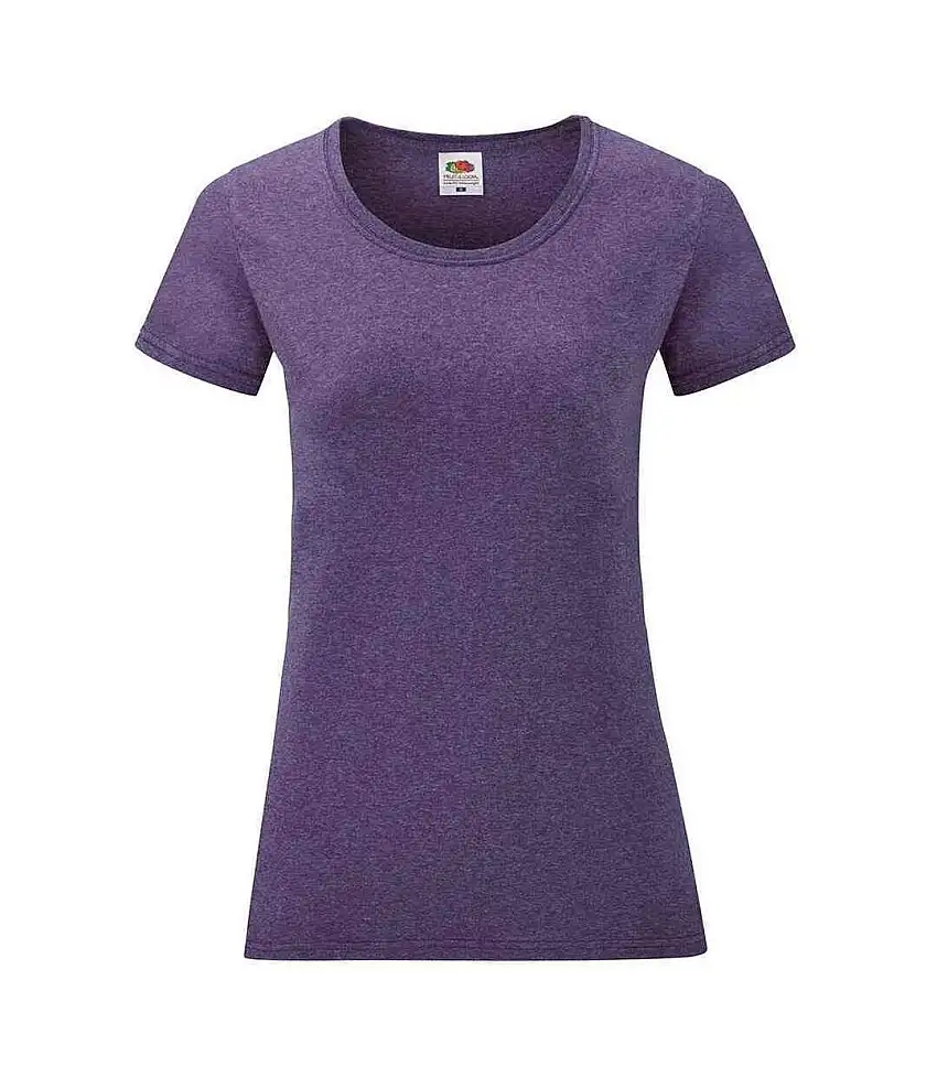 Womens/ladies Valueweight Heather Lady Fit T-shirt Heather Purple Fruit Of The Loom