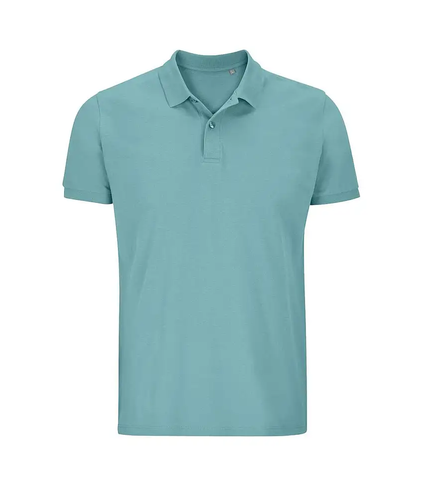 Mens Planet Piqué Organic Polo Shirt Pool Blue SOLS