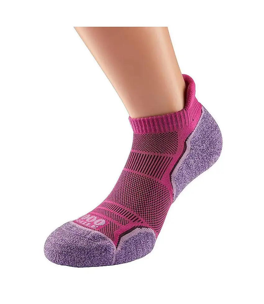 Pack Of 2 Womens/ladies Run Socks Pink Lavender 1000 Mile