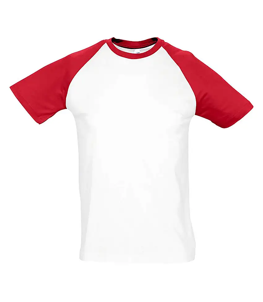 SOLS Mens Funky Contrast Short Sleeve T-Shirt (White/Red) - UTPC300