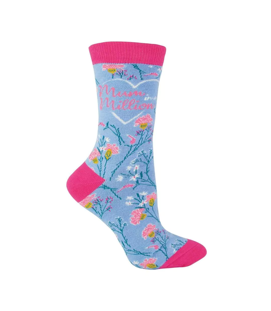 1 Pack Ladies Novelty Mum in a Million Bamboo Socks