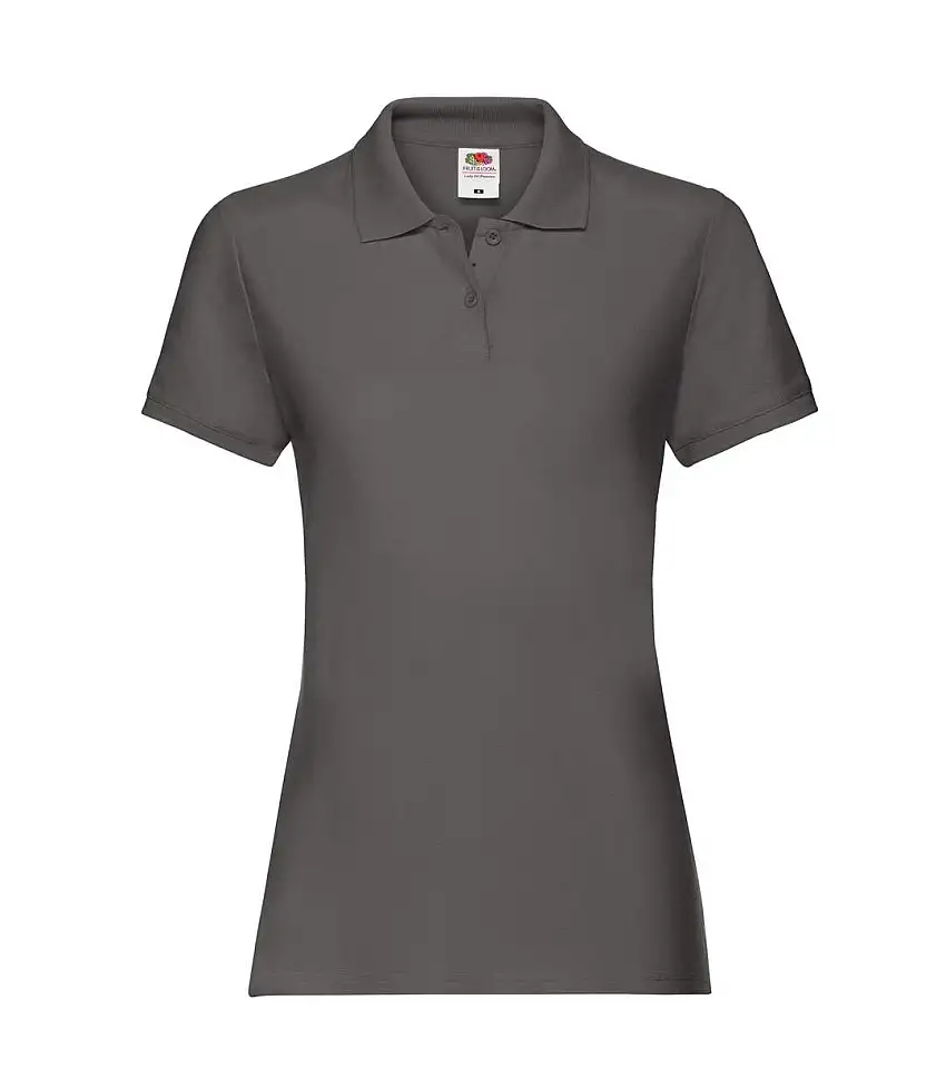 Womens/ladies Premium Polo Shirt Light Graphite Fruit Of The Loom