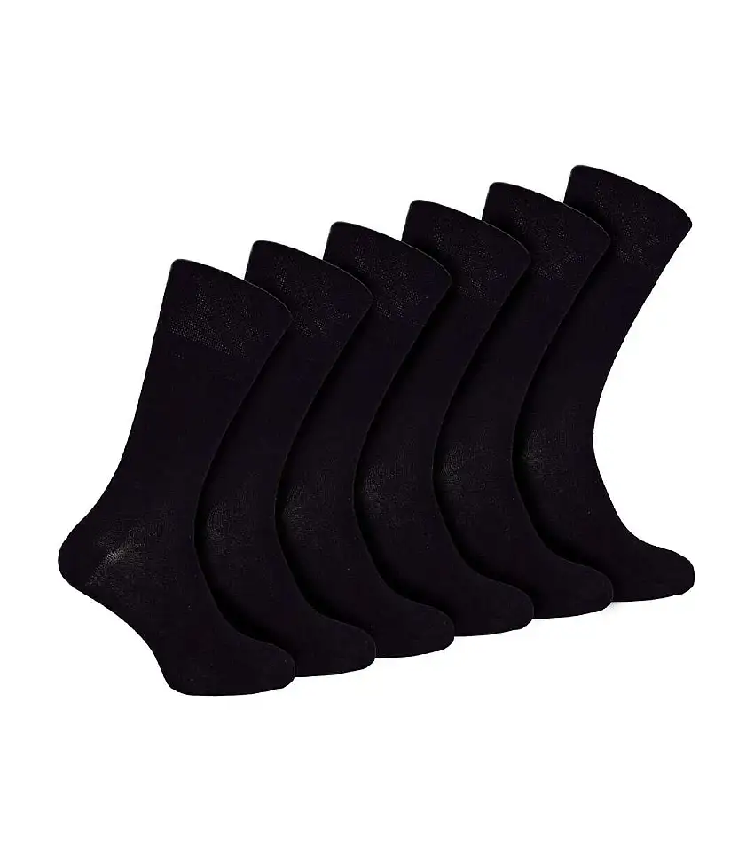 6 Pack Mens Non Elastic Bamboo Diabetic Socks