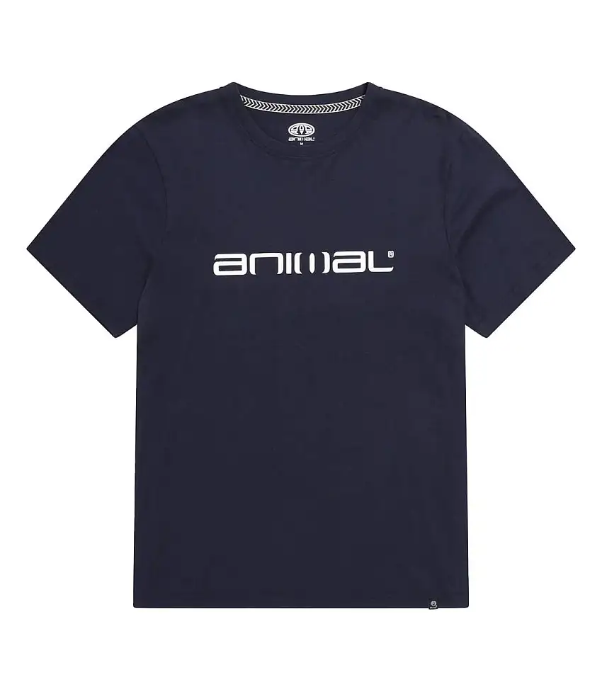 Mens Classico Organic T-shirt Navy Animal