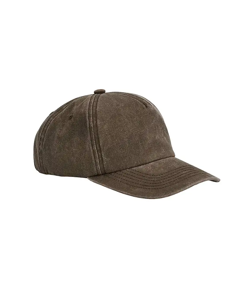 5 Panel Relaxed Fit Cap Vintage Brown Beechfield
