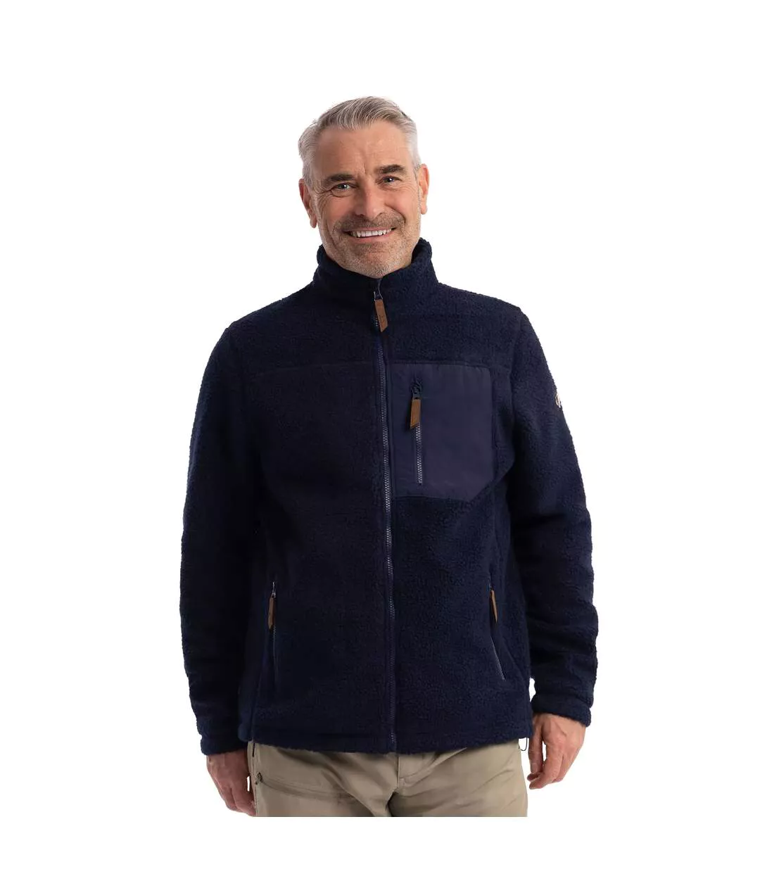 Mens Buck Fleece Jacket Navy Trespass