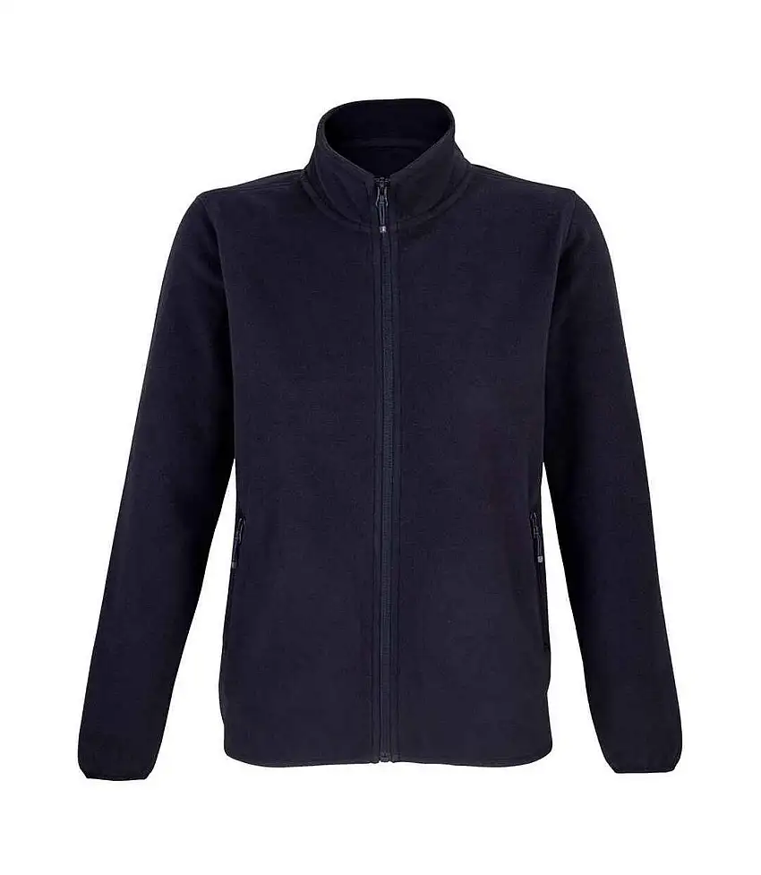 Womens/ladies Factor Microfleece Recycled Fleece Jacket Navy SOLS