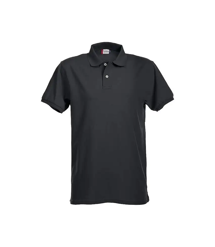 Womens/ladies Premium Polo Shirt Black Clique
