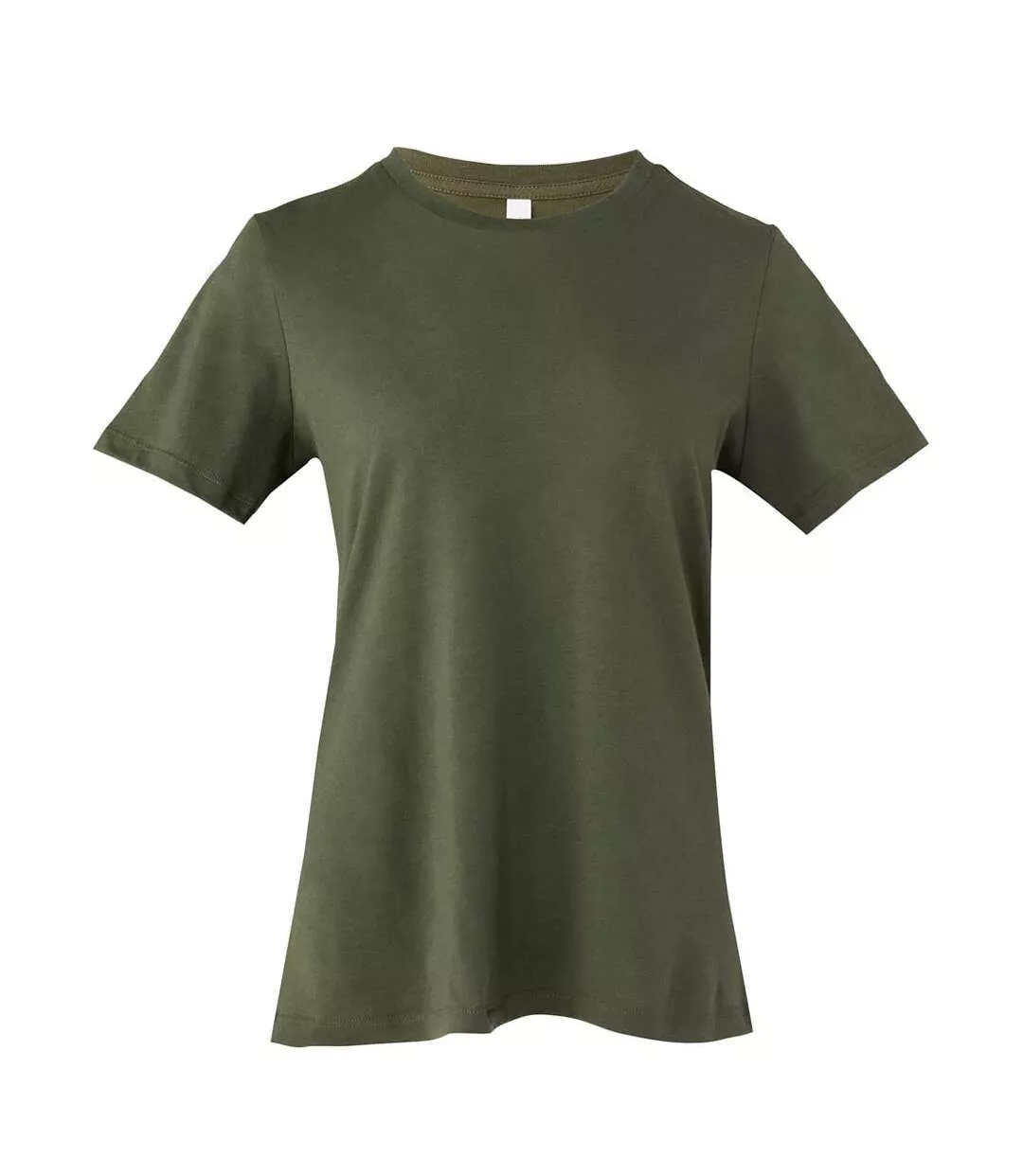 Womens/ladies Relaxed Jersey T-shirt Military Green Bella + Canvas