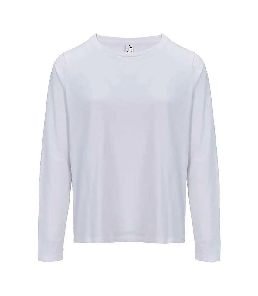 Womens/ladies Monarch Long-sleeved T-shirt White SOLS