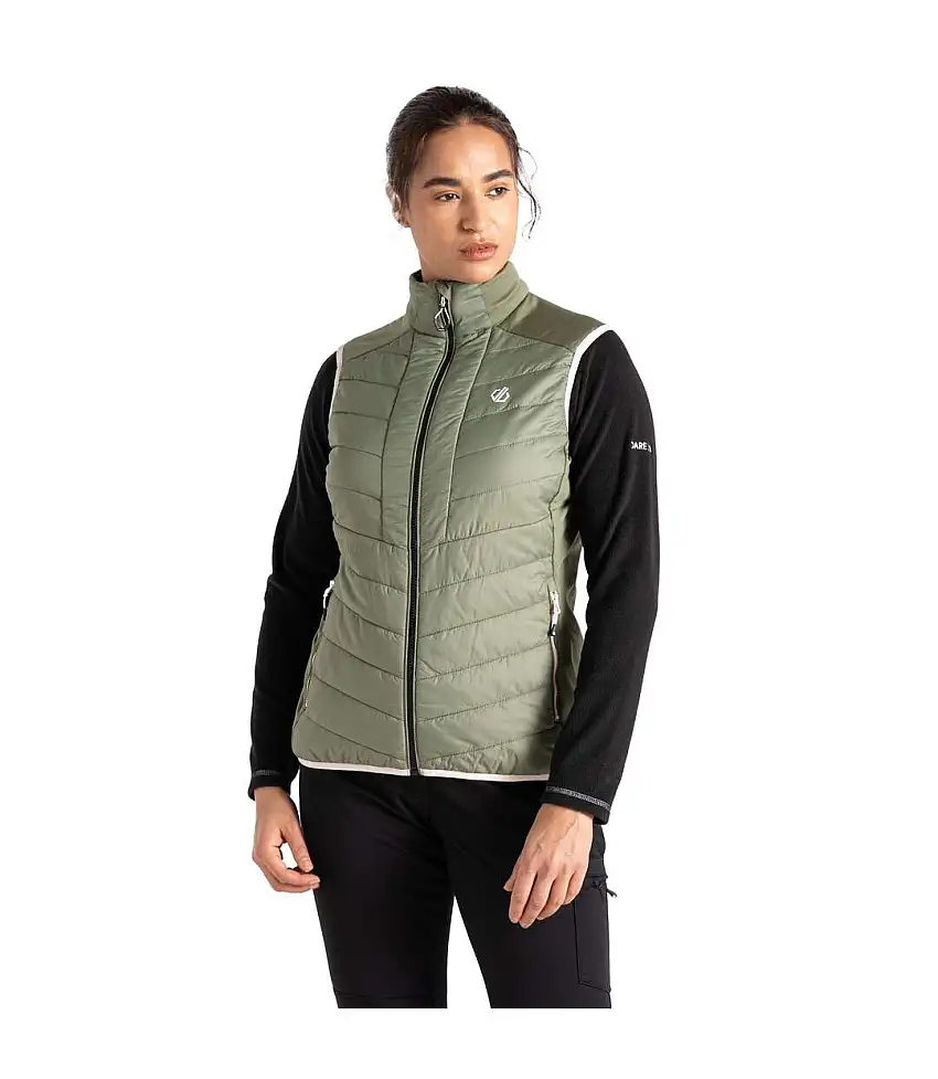Womens/ladies Liven Baffled Gilet Olivine Green Dare 2B