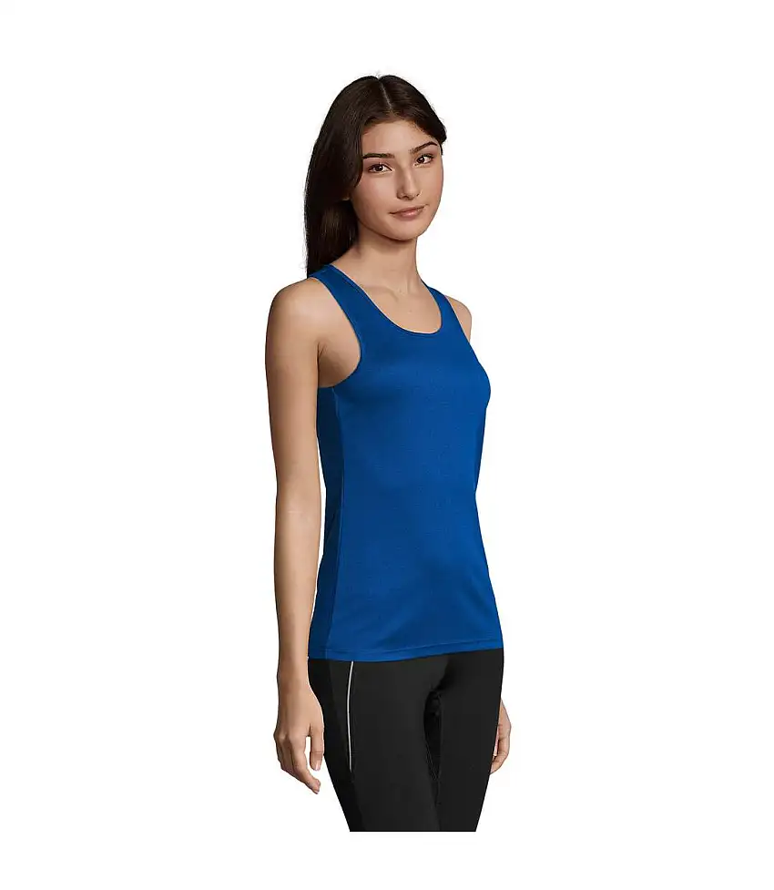 Womens/ladies Sporty Tank Top Royal Blue SOLS
