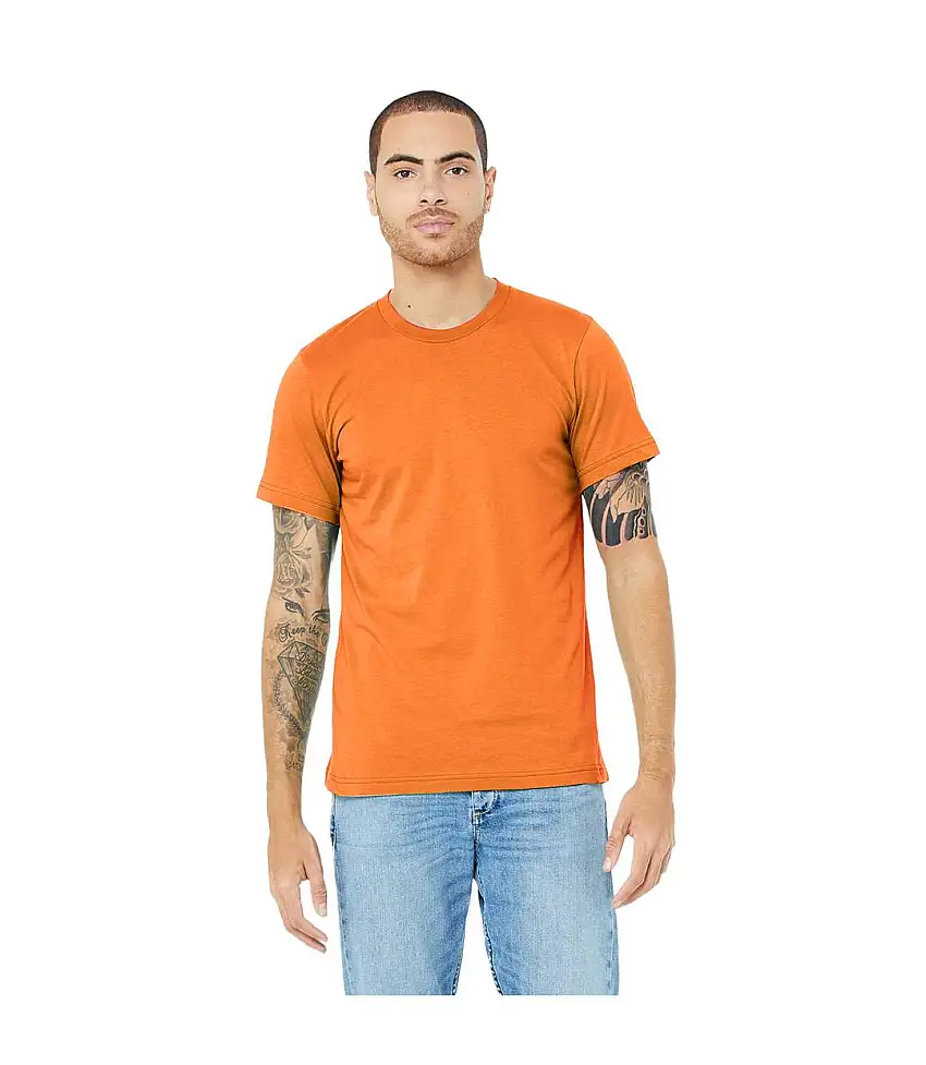 Canvas Unisex Jersey Crew Neck Short Sleeve T-Shirt (Orange) - UTBC163