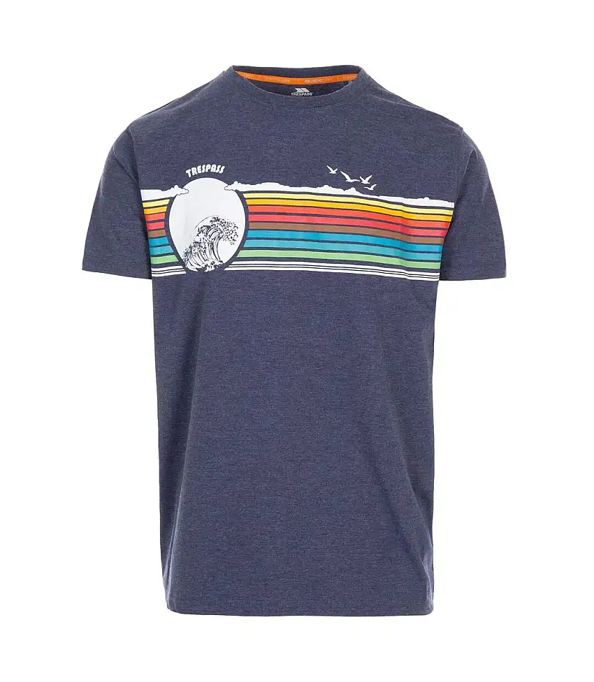 Mens Lakehouse T-shirt Navy Marl Trespass