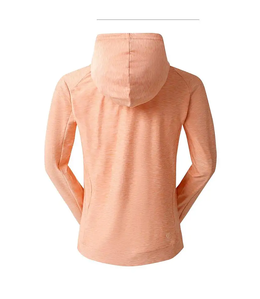 Womens/ladies Sprint City Lightweight Hoodie Pale Peach Marl Dare 2b