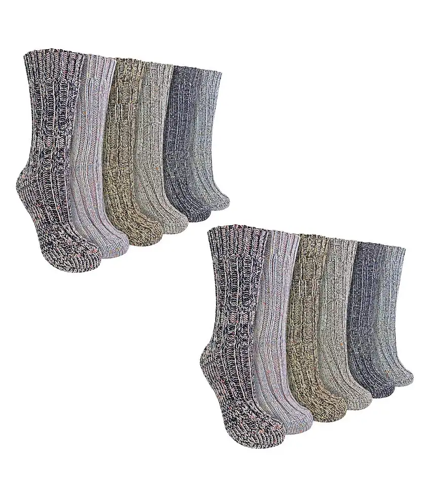 Ladies 12 Pack Alpaca Boot Socks