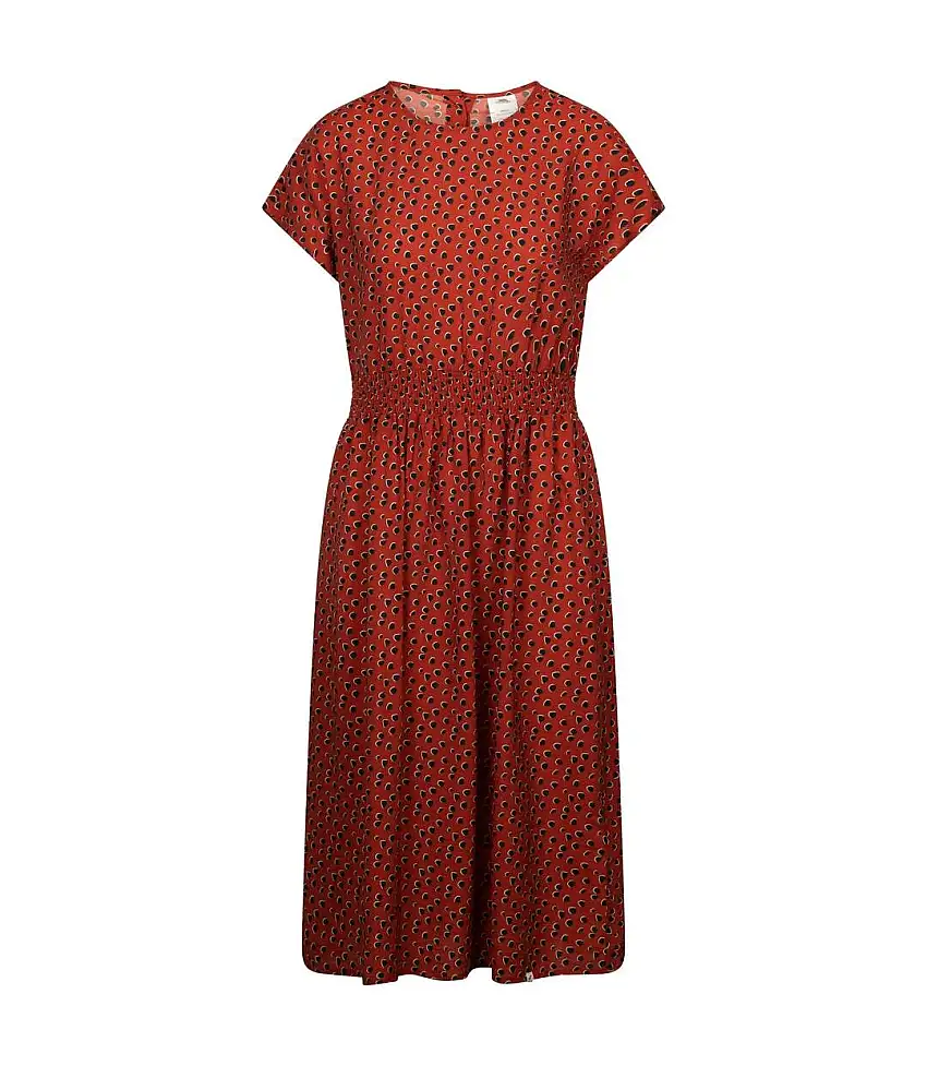 Womens/ladies Susanne Casual Midi Dress Burnt Sienna Trespass