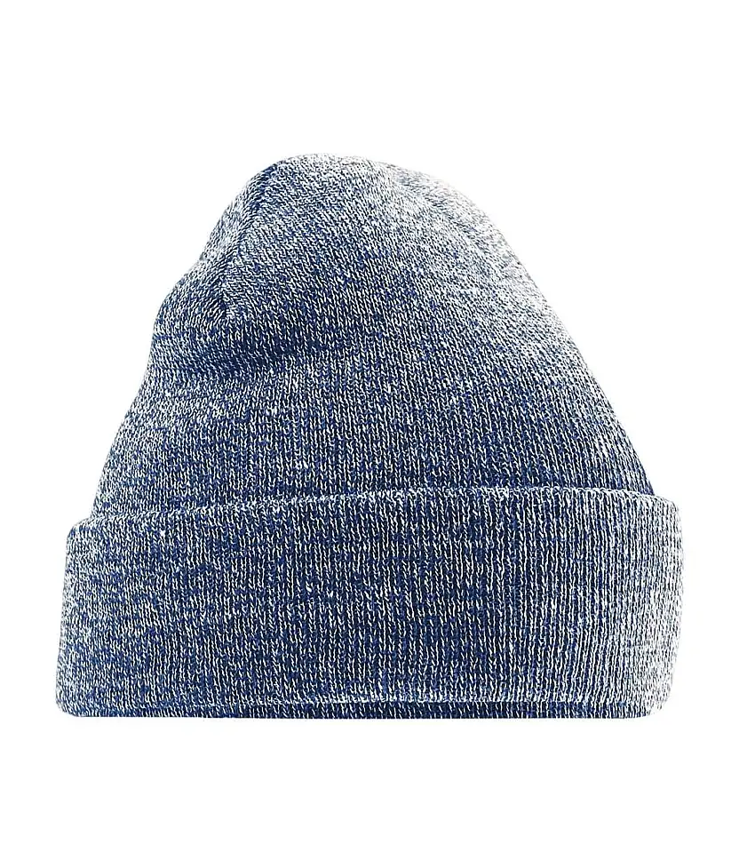 Beechfield Soft Feel Knitted Winter Hat (Heather Navy) - UTRW210