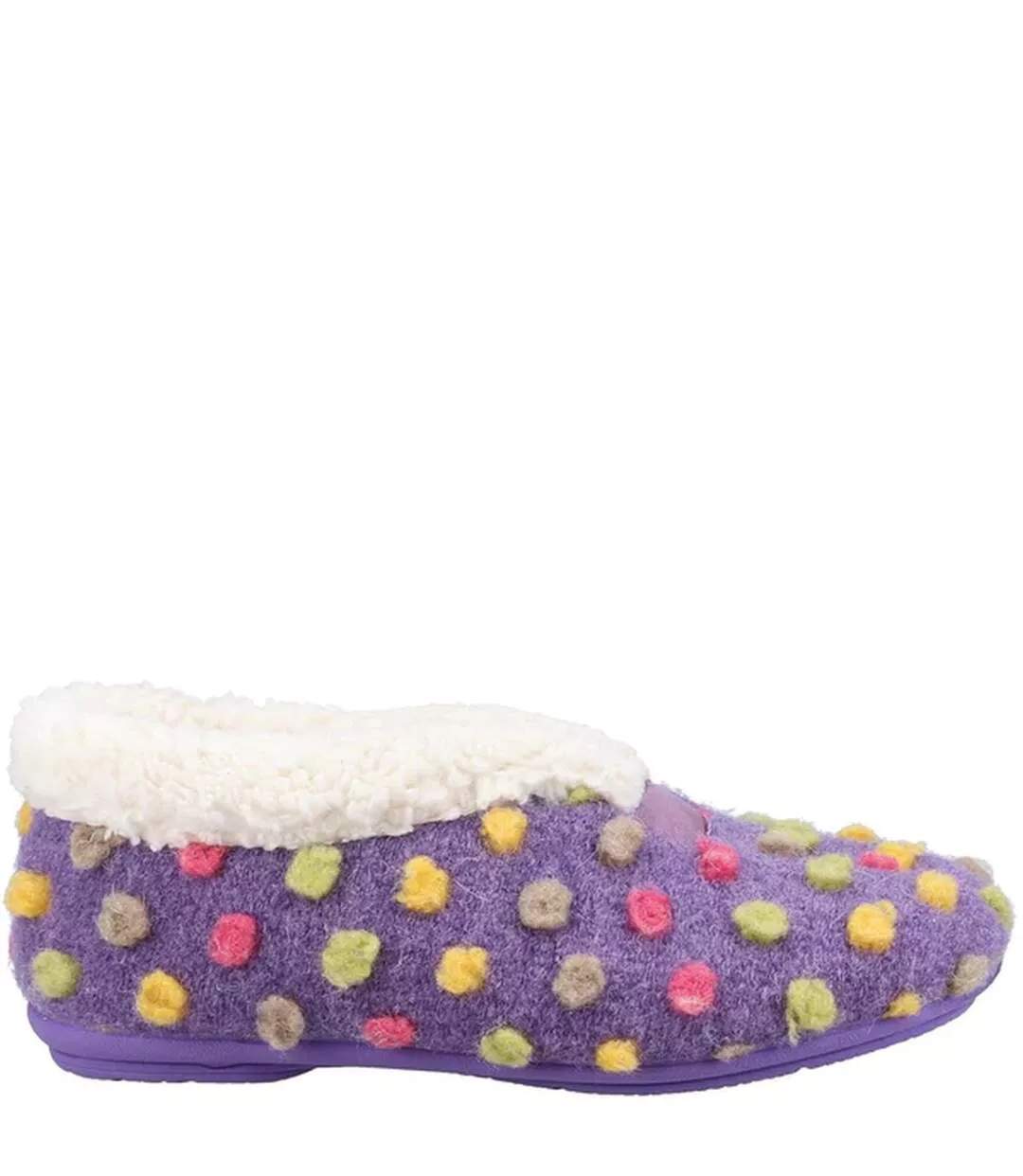 Womens/ladies Snowberry Slippers Purple Fleet & Foster