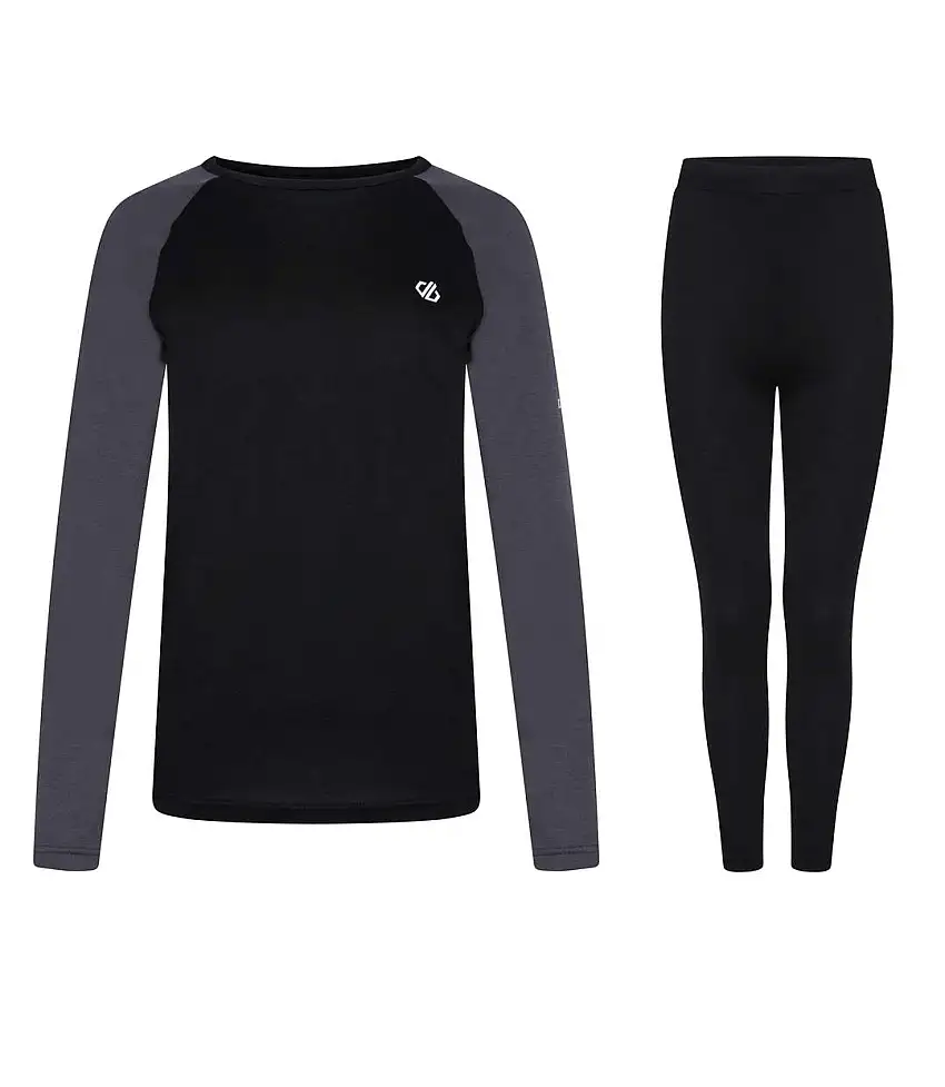 Womens/ladies Exchange Iii Base Layer Set Black Ebony Dare 2B