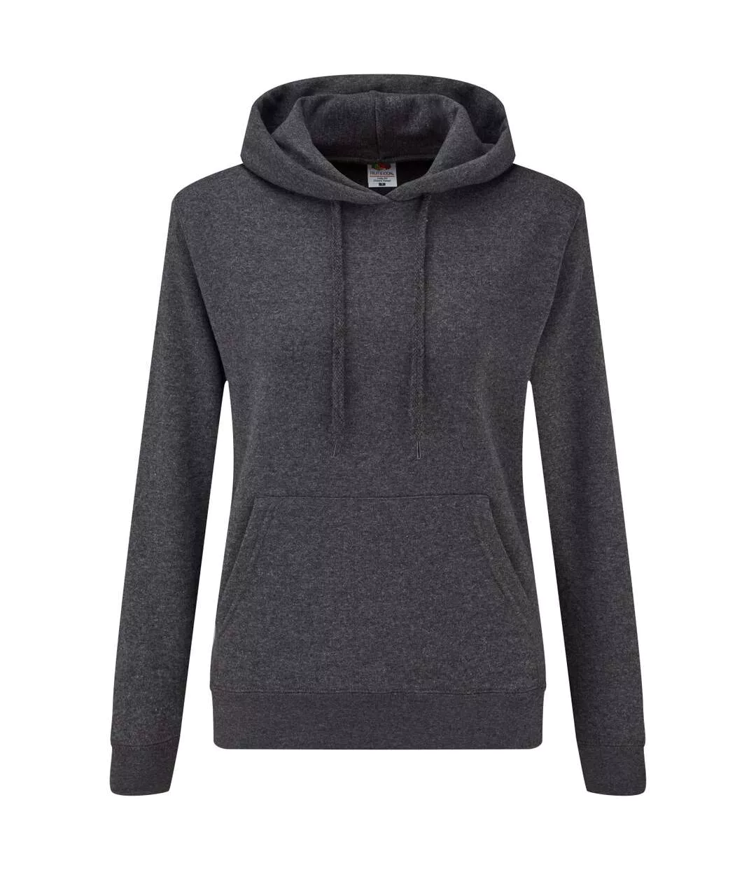 Fruit Of The Loom Ladies Lady Fit Hooded Sweatshirt / Hoodie (Dark Heather) - UTBC363