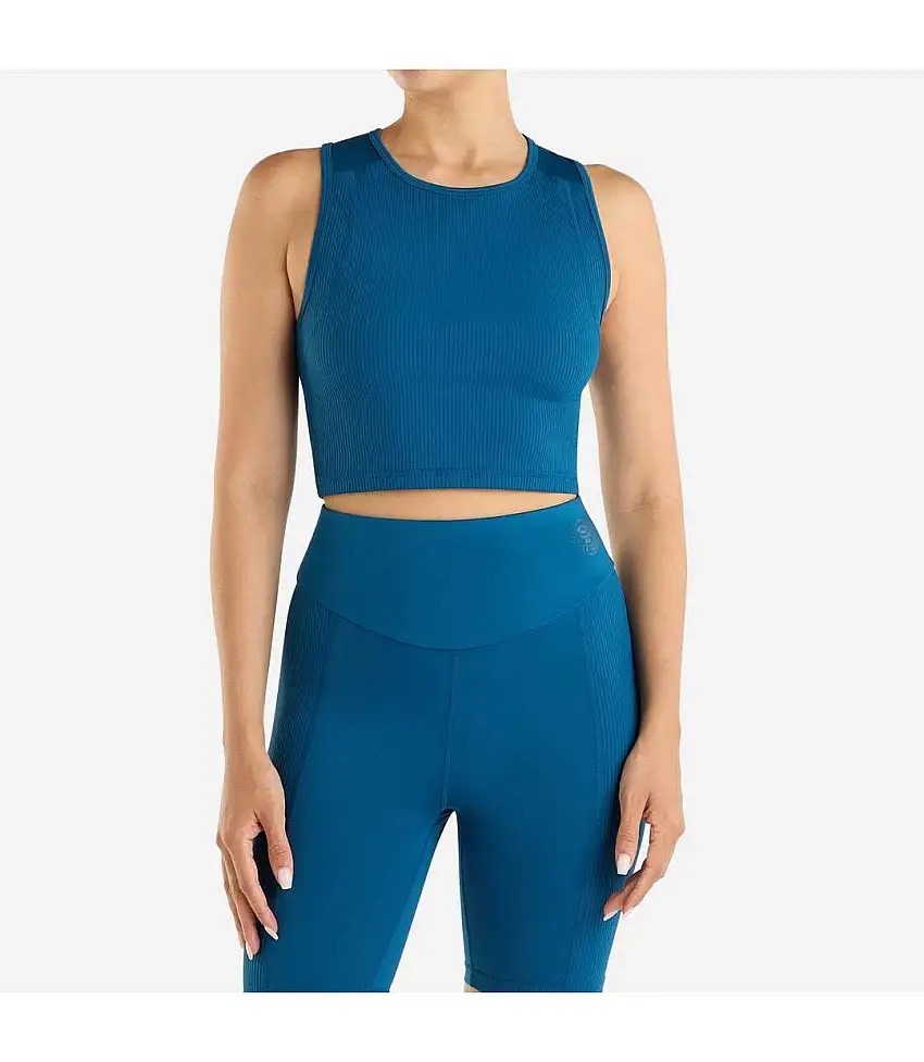 Womens/ladies Ribbed Crop Top Poseidon Umbro